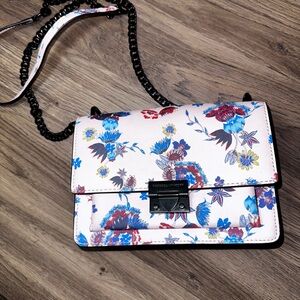 Rebecca Minkoff Floral Crossbody Bag - Blue and Red Accents